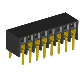 2.00mm PCB Socket Double Rows Horizontal Entry Dip Type.